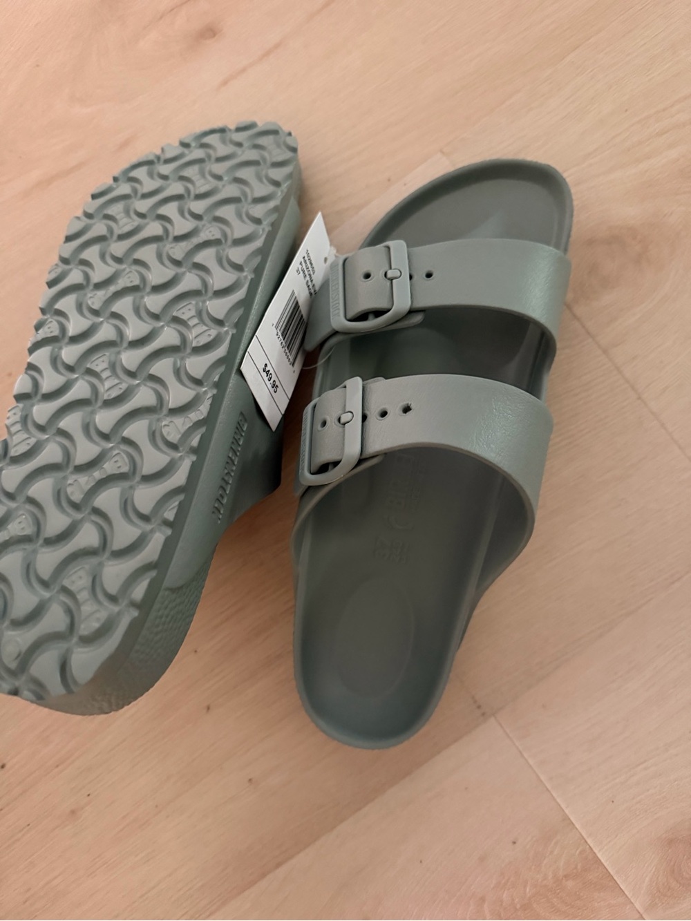 Birkenstock Arizona EVA Slide Sandals - Sage Green - Picture 2 of 3